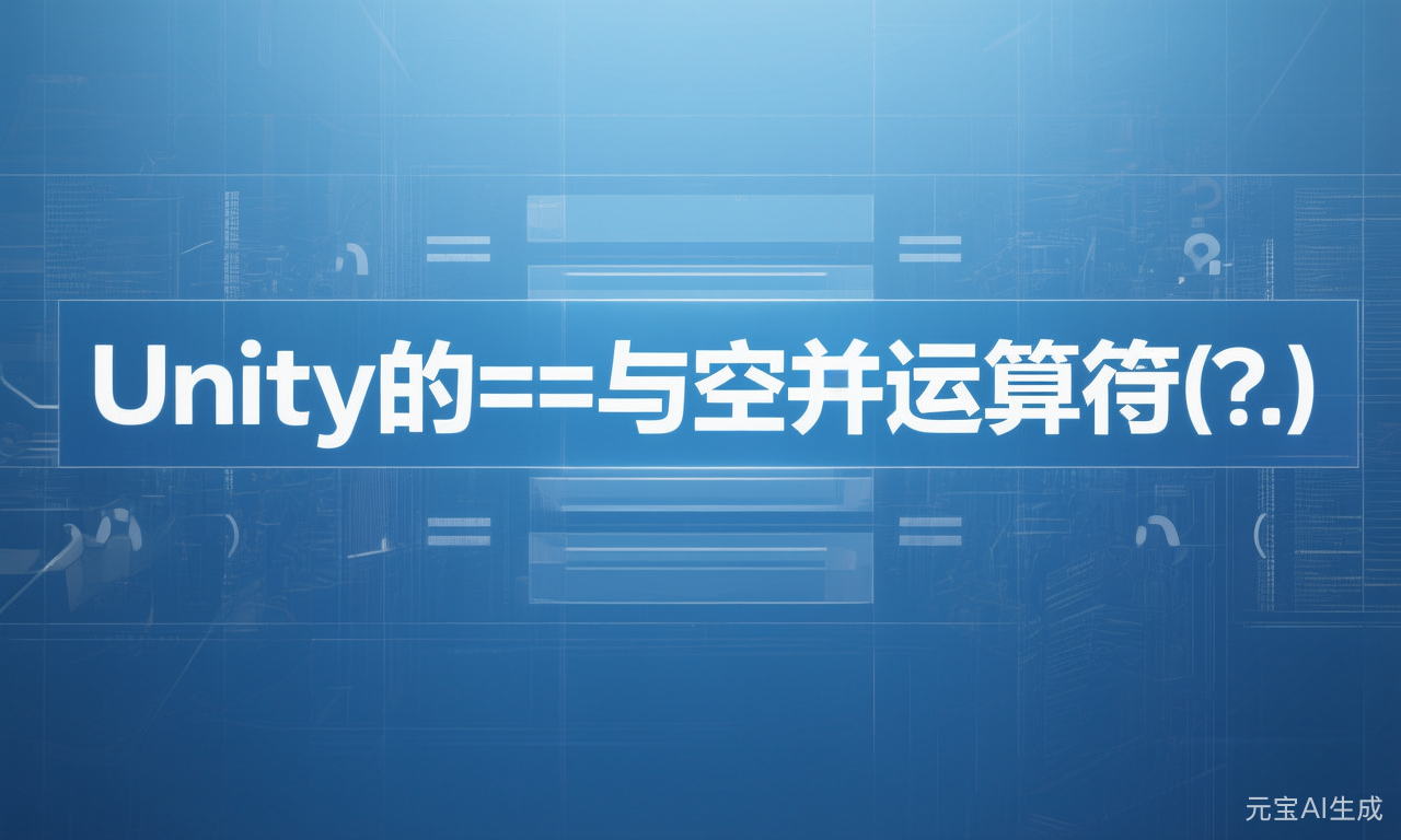 Unity的==与空并运算符(？.)